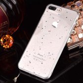 Voor iPhone 8 & 7 Epoxy druipend transparant Starry Soft TPU beschermhoes achterkant