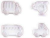 3 sets plastic decoratieve koekjesvorm Transportgereedschap Serie Biscuitveervorm (A)