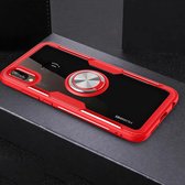 Krasbestendige TPU + acryl ringbeugel beschermhoes voor Huawei P20 Lite (rood)