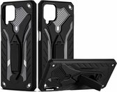 Voor Samsung Galaxy A12 5G schokbestendige TPU + pc-beschermhoes met houder (zwart)