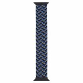 Plastic gesp gemengde kleur nylon gevlochten enkele lus vervangende horlogebanden voor Apple Watch Series 6 & SE & 5 & 4 44 mm / 3 & 2 & 1 42 mm, maat: L (camouflage blauw)