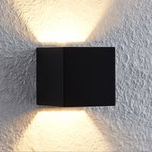 Lindby - LED wandlamp - 1licht - beton - H: 8 cm - Inclusief lichtbron