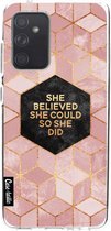 Casetastic Samsung Galaxy A52 (2021) 5G / Galaxy A52 (2021) 4G Hoesje - Softcover Hoesje met Design - She Believed She Could So She Did Print