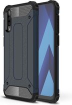 Voor Galaxy A70 / A70s Magic Armor TPU + PC Combinatie Case (Navy Blue)