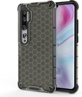 Voor Xiaomi Mi CC9Pro / Note10 / Note 10 Pro schokbestendige honingraat pc + TPU beschermhoes (zwart)