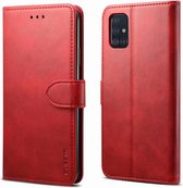 Voor Galaxy S20 Plus GUSSIM zakelijke stijl horizontale flip lederen tas met houder & kaartsleuven & portemonnee (rood)