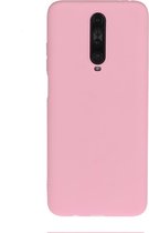 Voor Xiaomi Redmi K30 Effen kleur Frosted TPU-telefoonhoes (magenta)