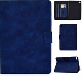 Voor iPad mini 5/4/3/2/1 koeienhuid textuur horizontale flip lederen tas met houder & kaartsleuven & slaap / waakfunctie (blauw)