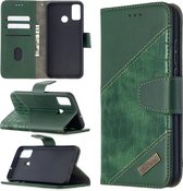 Voor Huawei Honor 9X Lite Bijpassende Kleur Krokodil Textuur Horizontale Flip PU Leren Case met Houder & Kaartsleuven & Portemonnee (Groen)