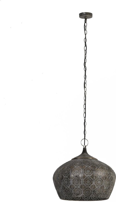 Light & Living Hanglamp Emine - Bruin - 43.5x43.5x40.5cm - Modern - Hanglampen Eetkamer, Slaapkamer, Woonkamer