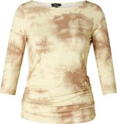 YEST Gennai T-shirt - Cream/Natural brown - maat 38