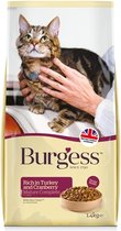 Burgess cat senior rijk aan kalkoen en cranberry - 1,4 kg - 1 stuks