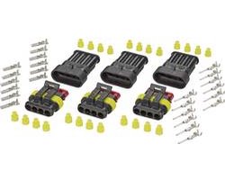 TE Connectivity 4016139188287 Superseal set AMP-Superseal 1.5mm Series Totaal aantal polen: 4 Rastermaat: 6 mm Inhoud: