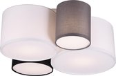 LED Plafondlamp - Plafondverlichting - Iona Hotia - E27 Fitting - 4-lichts - Rond - Meerkleurig - Aluminium