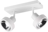 LED Plafondspot - Iona Leonida - GU10 Fitting - 2-lichts - Rechthoek - Mat Wit - Aluminium