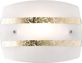 LED Wandlamp - Wandverlichting - Iona Niki - E27 Fitting - Rond - Mat Goud - Glas