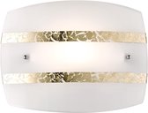 LED Wandlamp - Wandverlichting - Iona Niki - E27 Fitting - Rond - Mat Goud - Glas