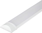LED Balk - Nivra Kilas - 30W High Lumen - Helder/Koud Wit 6400K - Mat Wit - Kunststof - 120cm