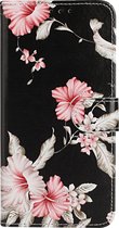 Xiaomi Mi Note 10 Lite Hoesje - Mobigear - Design Serie - Kunstlederen Bookcase - Flowers - Hoesje Geschikt Voor Xiaomi Mi Note 10 Lite