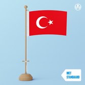Tafelvlag Turkije 10x15cm | met standaard
