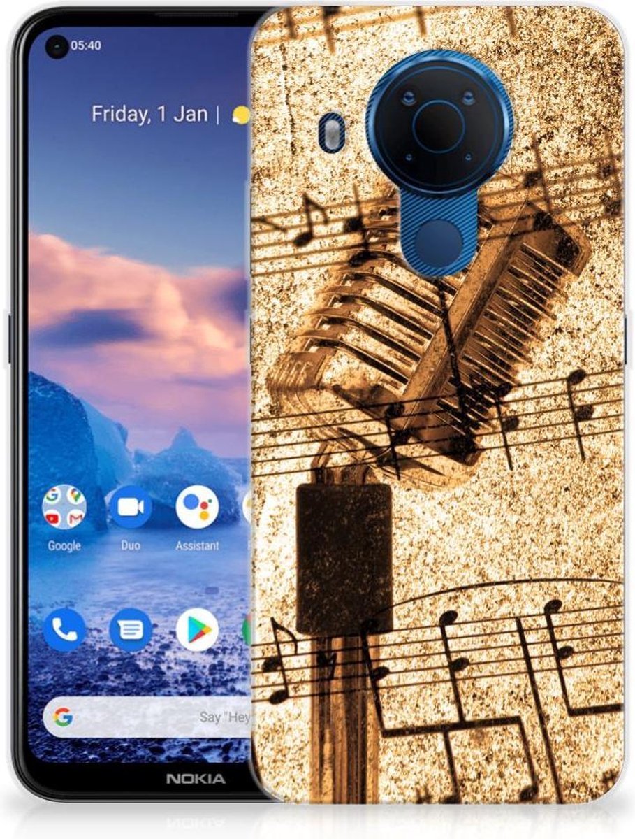 Nokia 5.4 Siliconen Hoesje met foto Bladmuziek
