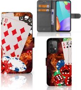 GSM Hoesje Samsung Galaxy A52 Wallet Book Case Personaliseren Casino