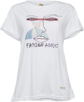 Biggdesign Faces FashionAddict - Dames Shirt - Korte Mouw - Maat L