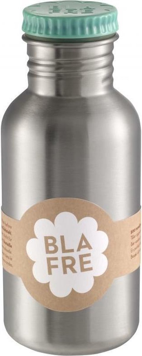 Blafre - RVS stalen drinkfles 500 ml zacht blauw