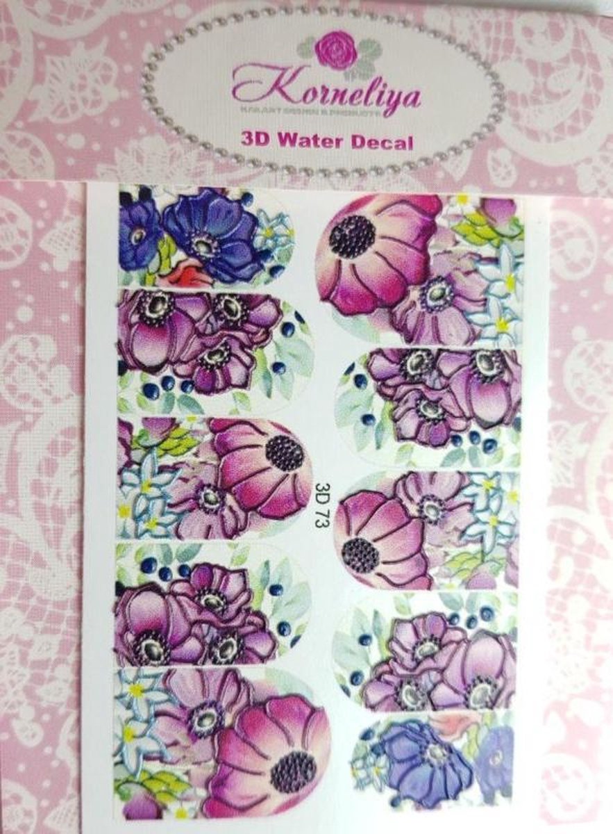 Goedkoopste Korneliya 3D Waterdecal - 3D 073 Donker