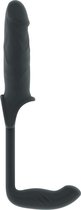 No.34 - Stretchy Penis Exten and Plug - Grey - Sleeves