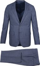 Suitable Prestige Kostuum Faux Ruiten Blauw - maat 48