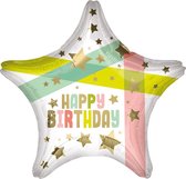 Amscan Folieballon Happy Birthday Star Junior 20 Cm