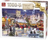 Bol.com Puzzel 1000 Stukjes Kerstpuzzel Kerstmarkt- King - Legpuzzel (68 x 49 cm) aanbieding