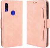 Wallet Style Skin Feel Calf Pattern Leather Case voor Xiaomi Redmi Note 7 / Note 7 Pro / Note 7S, met aparte kaartsleuf (roze)