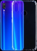 Voor Geschikt voor Xiaomi Redmi Note 7 Vierhoekige schokbestendige ultradunne transparante TPU-hoes