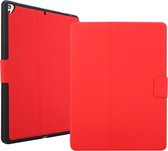 Voor iPad 9.7 (2018) / (2017) Elektrisch geperste textuur Horizontale flip lederen tas met houder en penhouder (rood)