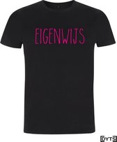 T-shirt | Karaktereigenschappen | Eigenwijs04 - fluor pink, L, Heren