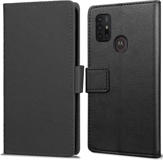 Blij Deuk pastel Motorola Moto G10/G20/G30 hoesje - Book Wallet Case - zwart | bol.com