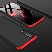 GKK Three Stage Splicing Full Coverage PC Case voor Huawei P30 (Zwart Rood)