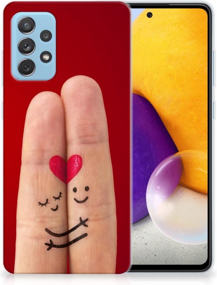 Samsung Galaxy A72 Silicone Back Cover Liefde - Origineel Romantisch Cadeau
