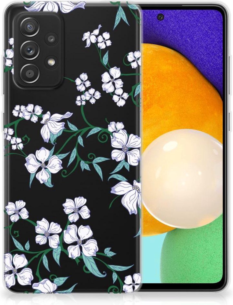 TPU Hoesje voor Samsung Galaxy A52 (5G/4G) Uniek TPU Case Blossom White
