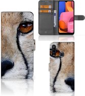 Samsung Galaxy A20s Telefoonhoesje met Pasjes Cheetah