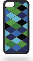 Green and blue rombs Telefoonhoesje - Apple iPhone 7 / 8 / SE2