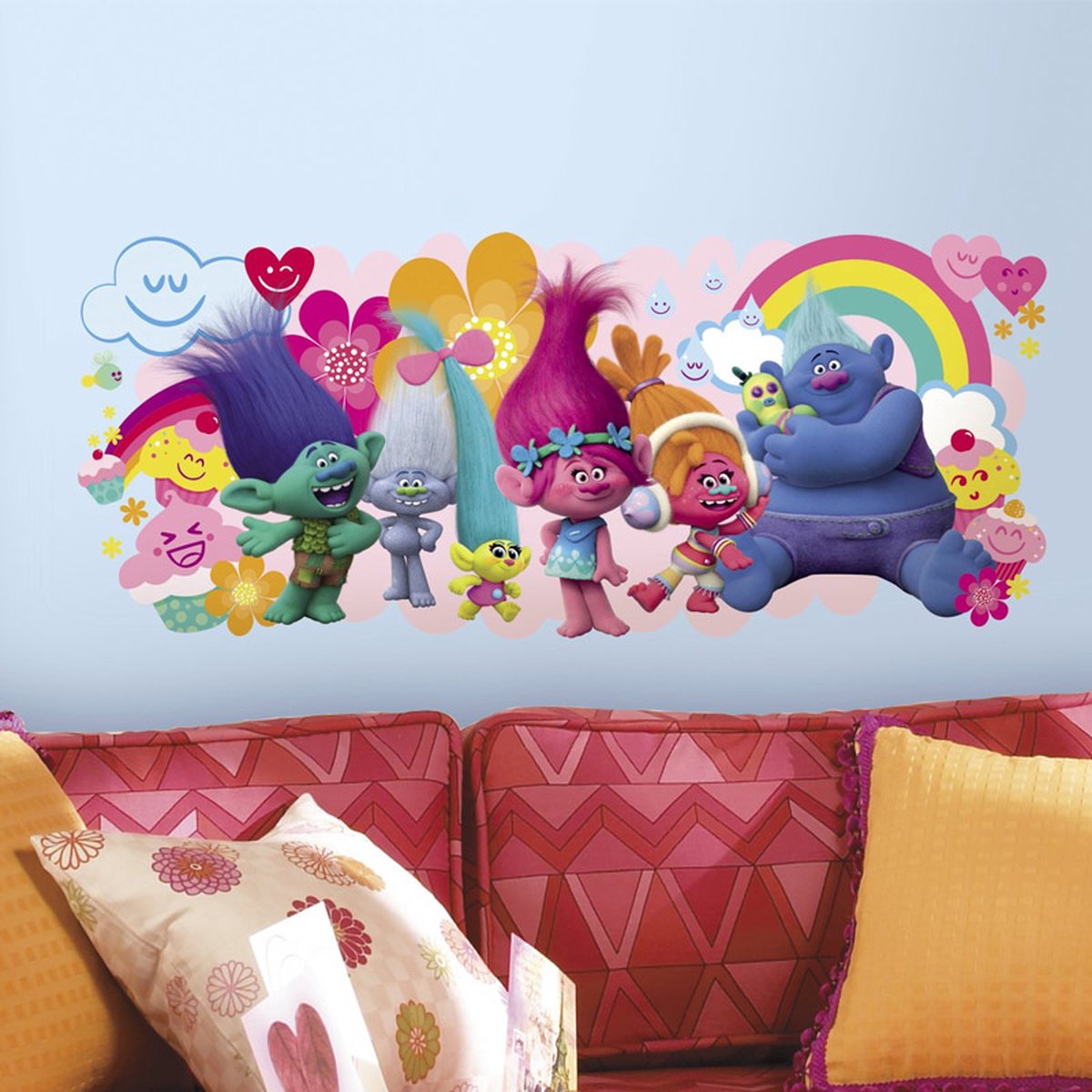 Muursticker van Trolls - XL