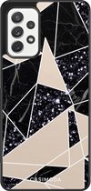 Samsung A52 hoesje - Abstract painted | Samsung Galaxy A52 5G case | Hardcase backcover zwart
