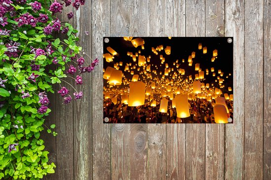 Affiche de jardin de ballons de souhait ascendant toile lâche