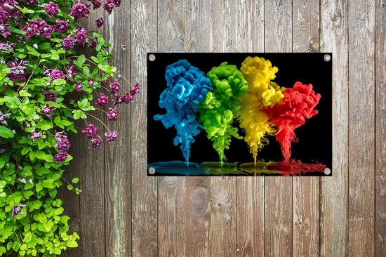 Tuinposters buiten Gekleurde wolken in water - 90x60 cm - Tuindoek - Buitenposter