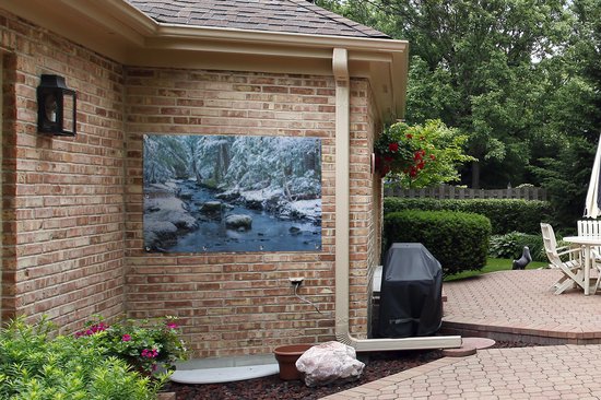 Frozen River in Nova Scotia Garden poster en vrac 120x80 cm - Toile de jardin / Toile d'extérieur / Peintures pour l'extérieur (décoration de jardin)