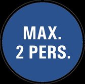 Maximaal 2 personen sticker 50 mm - 10 stuks per kaart