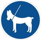 Honden aan de lijn sticker 100 mm